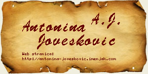 Antonina Jovešković vizit kartica